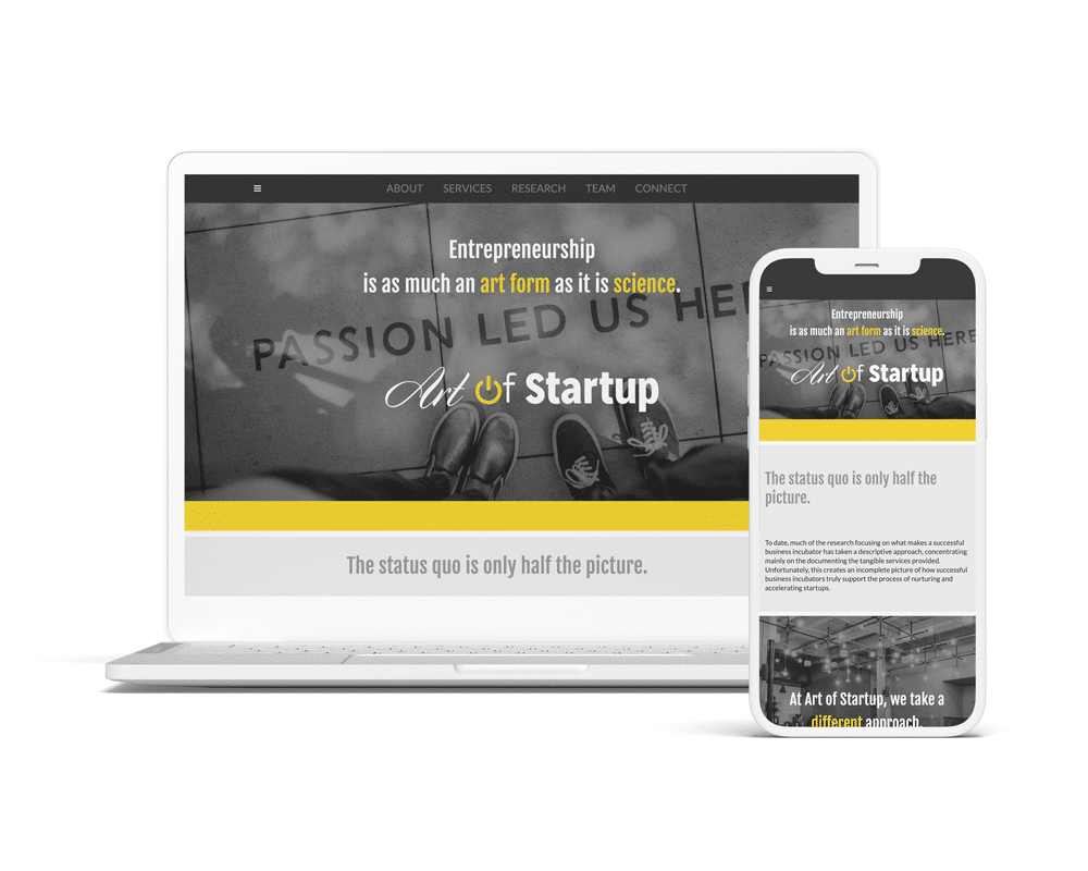 Art of Startup Website Preview